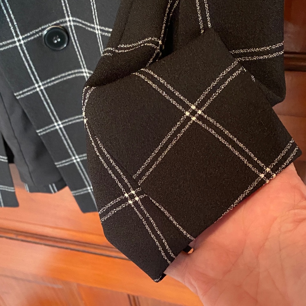 Bar III Black Plaid Women's Blazer - Picture 3 of 6